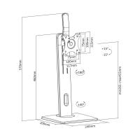 AISENS DT32TSR-063 montagem e suporte para monitores 81,3 cm (32'') Secretária Preto, ver imagem 5 de 5