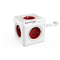 Allocacoc PowerCube extensão elétrica 1,5 m 5 tomada(s) CA Interior Vermelho, Branco