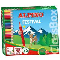 Alpino C0131992 lápis de cor Bege, Preto, Azul, Castanho, Verde, Azul Claro, Verde claro, Laranja, Rosa, Vermelho, Violeta, Amarelo 288 unidade(s)