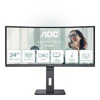 AOC CU34P3CV monitor de ecrã 86,4 cm (34'') 3440 x 1440 pixels UltraWide Quad HD LED Preto