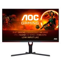 AOC G3 U32G3X/BK LED display 80 cm (31.5'') 3840 x 2160 pixels 4K Ultra HD Preto, Vermelho