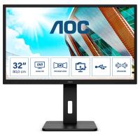 AOC P2 Q32P2 monitor de ecrã 80 cm (31.5'') 2560 x 1440 pixels 2K Ultra HD LED Preto