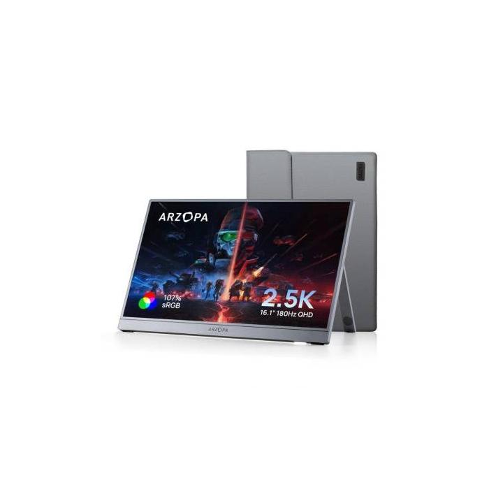 Arzopa Z3FC + SLEEVE Monitor portátil Cinzento 40,9 cm (16.1'') LCD 2560 x 1440 pixels — imagem 2 de 2