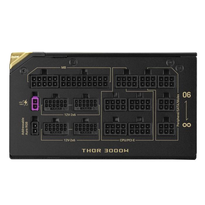 ASUS ROG Thor 3000W Titanium III Edition 20 fonte de alimentação 20+4 pin ATX ATX Preto — imagem 11 de 58