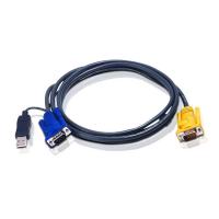 ATEN Cabo KVM USB com SPHD 3 em 1 e conversor incorporado PS/2 para USB 3M