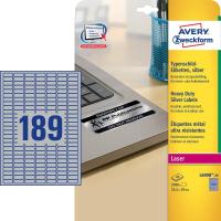 Avery L6008-20 etiqueta para impressão Prateado Etiqueta de impressora auto-adesiva