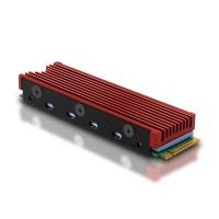 Axagon CLR-M2 Sistema de Arrefecimento de Computador M.2 NVMe SSD, Disco de estado sólido (SSD) Dissipador de calor/Radiador Preto, Vermelho 1 unidade(s)