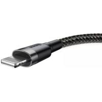 Baseus CALKLF-CG1 cabo Lightning 2 m Cinzento, Preto