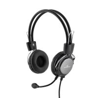 Bluestork MC-201 auscultador Auscultadores Com fios Fita de cabeça Escritório/Call center Preto, Prateado