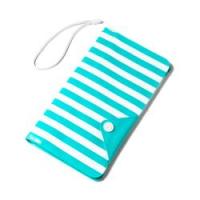 Celly SPLASHWALLETTF capa para telemóvel 14,5 cm (5.7'') Carteira de bolso Turquesa, Branco