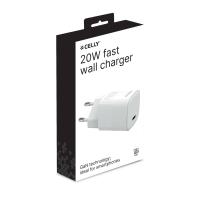Celly TC1USBC20WEVOWH carregador de dispositivos móveis Smartphone Branco AC Carregamento rápido Interior, ver imagem 2 de 2