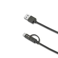 Celly USBCMICRO cabo USB USB A USB C/Micro-USB B Preto