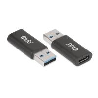 CLUB3D CAC-1525 adaptador para cabos USB A USB TYPE C Preto