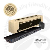 CLUB3D CSV-1564W65 base & duplicador de portas Acoplamento USB 3.2 Gen 1 (3.1 Gen 1) Type-C Preto