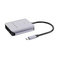 Conceptronic BIAN09G leitor de cartões USB 3.2 Gen 2 Type-C Cinzento