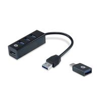 Conceptronic HUBBIES04B hub de interface USB 3.2 Gen 1 (3.1 Gen 1) Type-A 5000 Mbit/s Preto