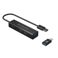 Conceptronic HUBBIES06B hub de interface USB 3.2 Gen 1 (3.1 Gen 1) Type-A 5000 Mbit/s Preto