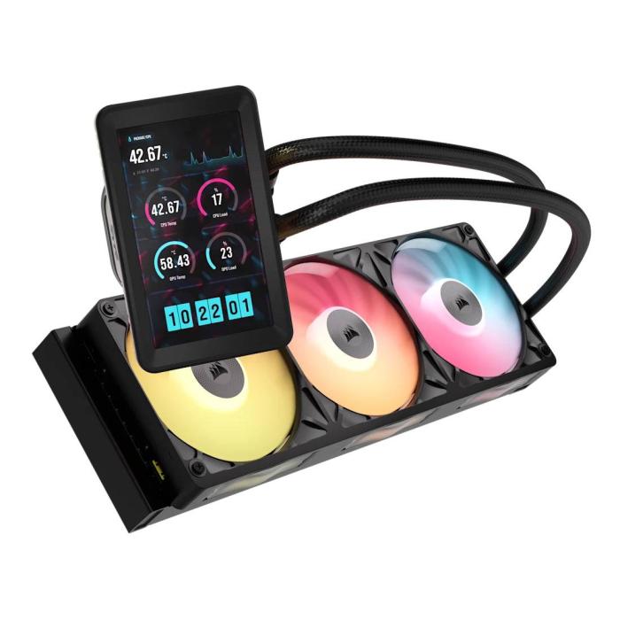 Corsair iCUE LINK TITAN II 360 RX LCD Processador Kit de arrefecimento líquido 36 cm Preto 1 unidade(s) — imagem 5 de 8