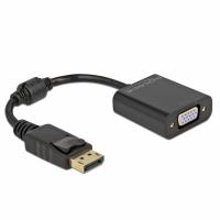 DeLOCK 61006 adaptador de cabo de vídeo 0,15 m DisplayPort VGA (D-Sub) Preto