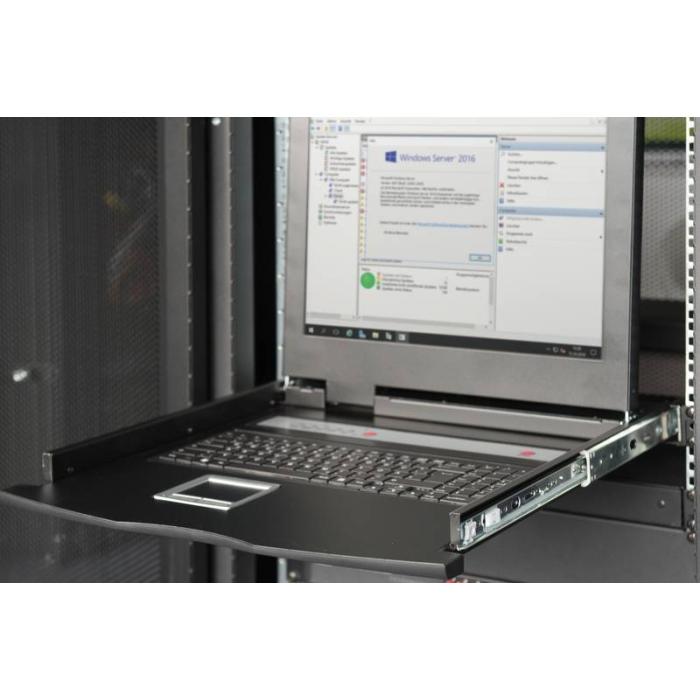 Digitus DS-72210-1ES consola rack 43,2 cm (17'') 1280 x 1024 pixels Preto 1U — imagem 4 de 6