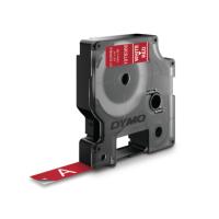 DYMO D1 -Durable Etiquetas - Branco no vermelho - 12mm x 7m