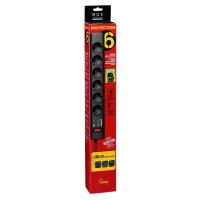 Eaton PS6TD estabilizador de corrente Preto, Branco 6 tomada(s) CA 220 - 250 V 1 m