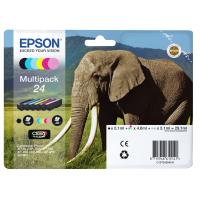 Epson Elephant Multipack de 6 cores Série 24 Elefante Tinta Claria Photo HD (c/alarme RF+AM)