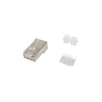 Equip 121147 conector RJ-45 Aço acetinado, Transparente