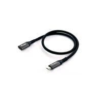 Equip 128371 Cabo de extensão USB 3.2 Gen 2 C para C, M/F, 1,0 m, 4K/60 Hz, 10 Gbps, preto
