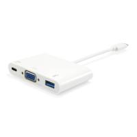 Equip Adaptador USB-C para VGA (HD15), USB-A, 60W USB PD