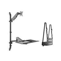 Equip Estação de trabalho de parede para monitor único de 17''-32”