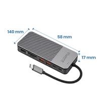 Ewent EW1156 base & duplicador de portas Com fios USB 3.2 Gen 1 (3.1 Gen 1) Type-C Alumínio, ver imagem 3 de 6