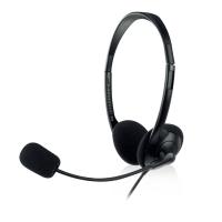 Ewent EW3568 auscultador Auscultadores Com fios Fita de cabeça Chamadas/Música USB Type-A Preto