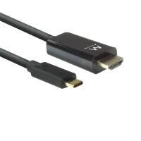 Ewent EW9824 adaptador de cabo de vídeo 2 m USB Type-C HDMI Type A (Standard) Preto