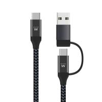 Ewent EW9918 cabo USB USB 3.2 Gen 1 (3.1 Gen 1) 1 m USB C Preto