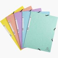 Exacompta 55560E pasta Cartão prensado Cores sortidas, Azul, Coral, Verde, Mauve, Amarelo A4