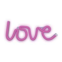Forever Light Neon LED Light LOVE pink Bat + USB FLNEO5 Boneco de decoração luminoso Rosa