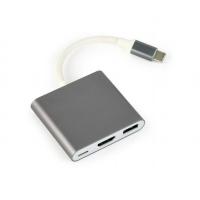 Gembird A-CM-HDMIF-02-SG adaptador gráfico USB 3840 x 2160 pixels Cinzento