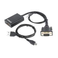 Gembird A-VGA-HDMI-01 adaptador de cabo de vídeo 0,15 m HDMI Type A (Standard) VGA (D-Sub) Preto