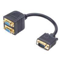 Gembird CC-VGAX2-20CM cabo VGA 0,2 m VGA (D-Sub) 2 x VGA (D-Sub) Preto