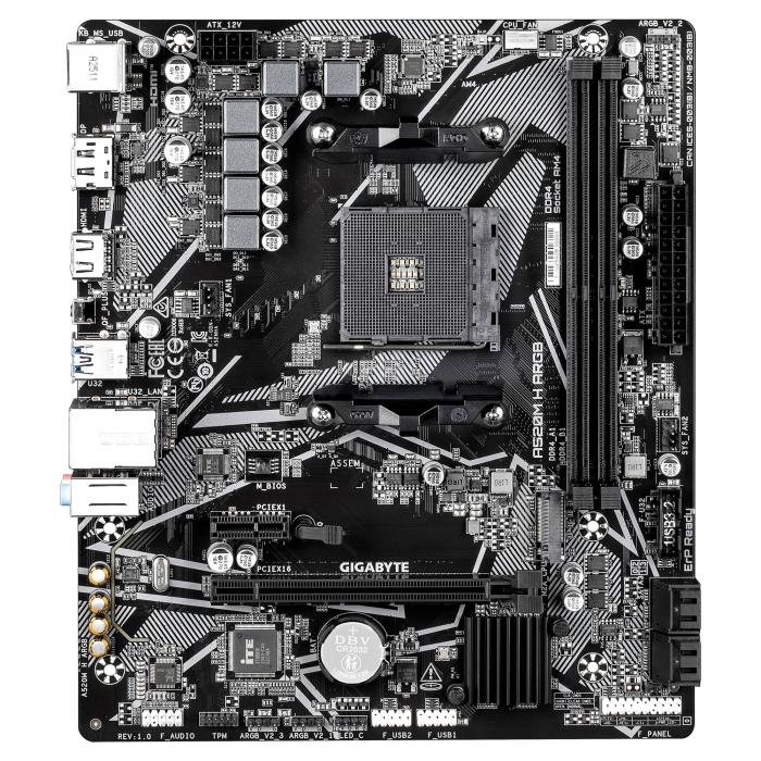 GIGABYTE A520M H ARGB motherboard AMD A520 Socket AM4 micro ATX — imagem 6 de 8