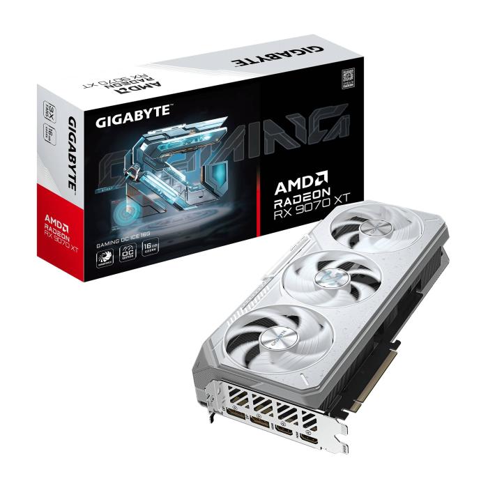 GIGABYTE Radeon RX 9070 XT GAMING OC ICE 16G AMD 16 GB GDDR6 — imagem 12 de 22