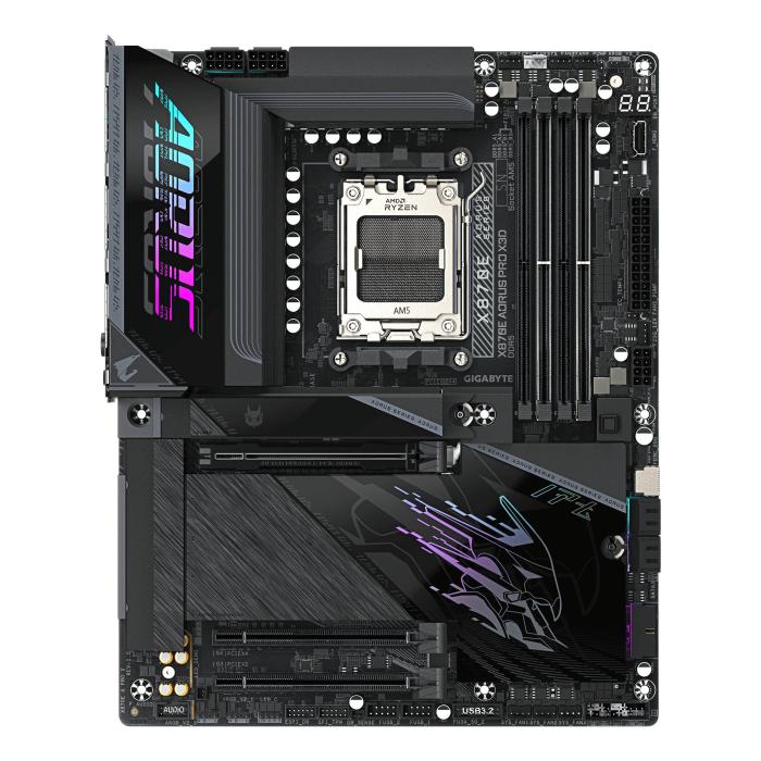GIGABYTE X870E AORUS PRO X3D AMD X870E Ranhura AM5 ATX — imagem 2 de 14