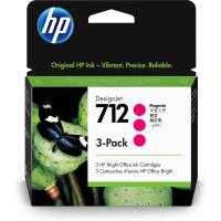 HP Conjunto de 3 tinteiros magenta 712 DesignJet de 29 ml