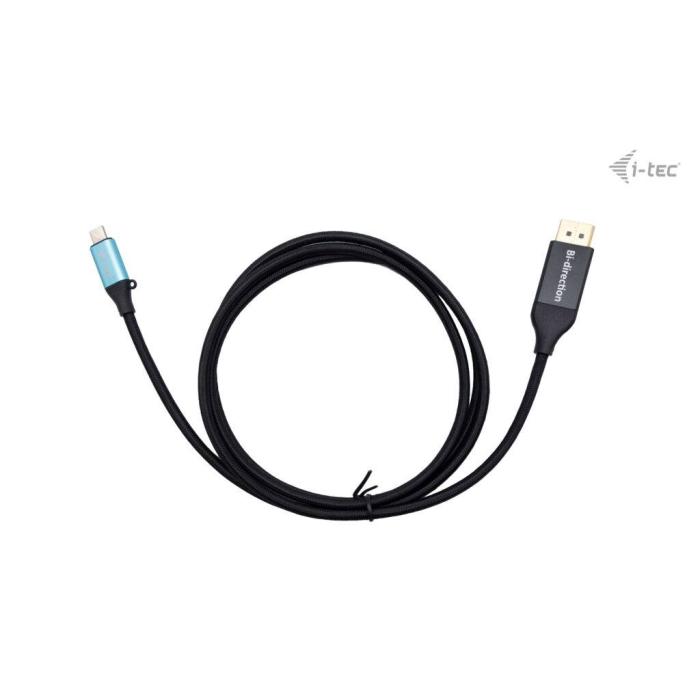i-tec C31CBLDP8KBIDIR adaptador de cabo de vídeo 1,5 m DisplayPort USB Type-C Preto