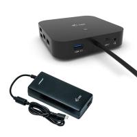 i-tec C31DUALDPDOCKPD100W base & duplicador de portas Com fios USB 3.2 Gen 1 (3.1 Gen 1) Type-C Preto