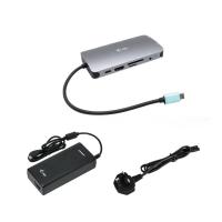 i-tec C31NANOVGA112W base & duplicador de portas Com fios USB 3.2 Gen 1 (3.1 Gen 1) Type-C Prateado