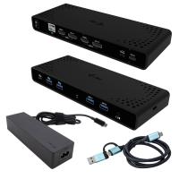 i-tec CADUA4KDOCKPDB100 base & duplicador de portas Com fios USB 3.2 Gen 1 (3.1 Gen 1) Type-C Preto