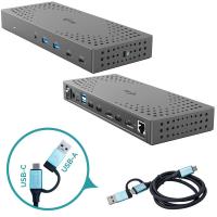 i-tec CATRIPLE4KDOCKPD2 base & duplicador de portas Com fios USB 3.2 Gen 2 (3.1 Gen 2) Type-C Cinzento