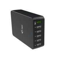i-tec CHARGER6P52W carregador de dispositivos móveis Universal Preto AC Carregamento rápido Interior